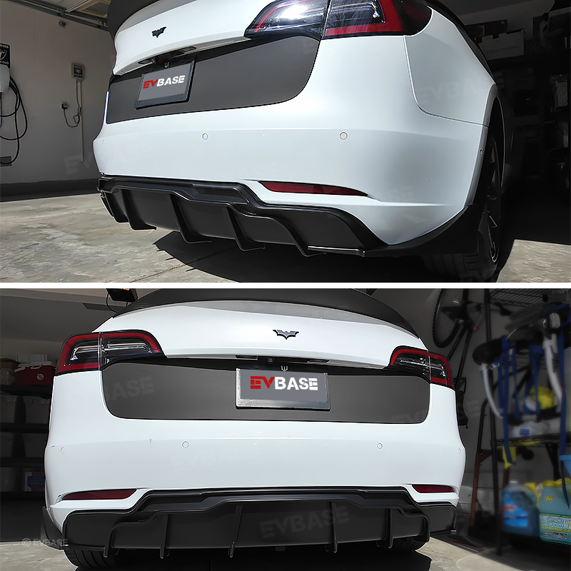 Tesla Model 3 Y Rear Bumper Lip ABS Sport Body Kit  Wing Spoiler Diffuser Replacement F Style Model 3 Highland