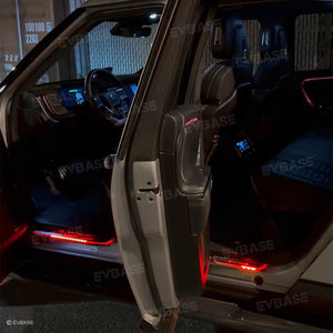 Rivian R1T R1S Illuminated Door Sill Covers  Protector LED Light Plates Trim Welcome Pedal EVBASE