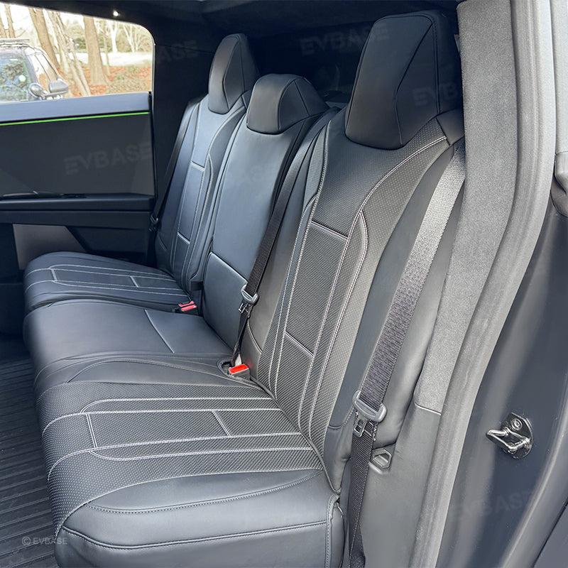 Tesla Cybertruck Seat Covers With Cyberbeast Style Full Coverage Custom Seat Protector NAPPA Leather