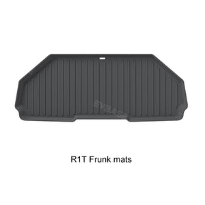 Rivian R1T Floor Mats TPE All Weather Protection Rivian R1T Accessories Black