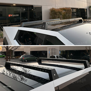 Tesla Cybertruck Roof Rack Crossbar Telescoping Lockable Cargo Rack Roof Bed Rails EVBASE