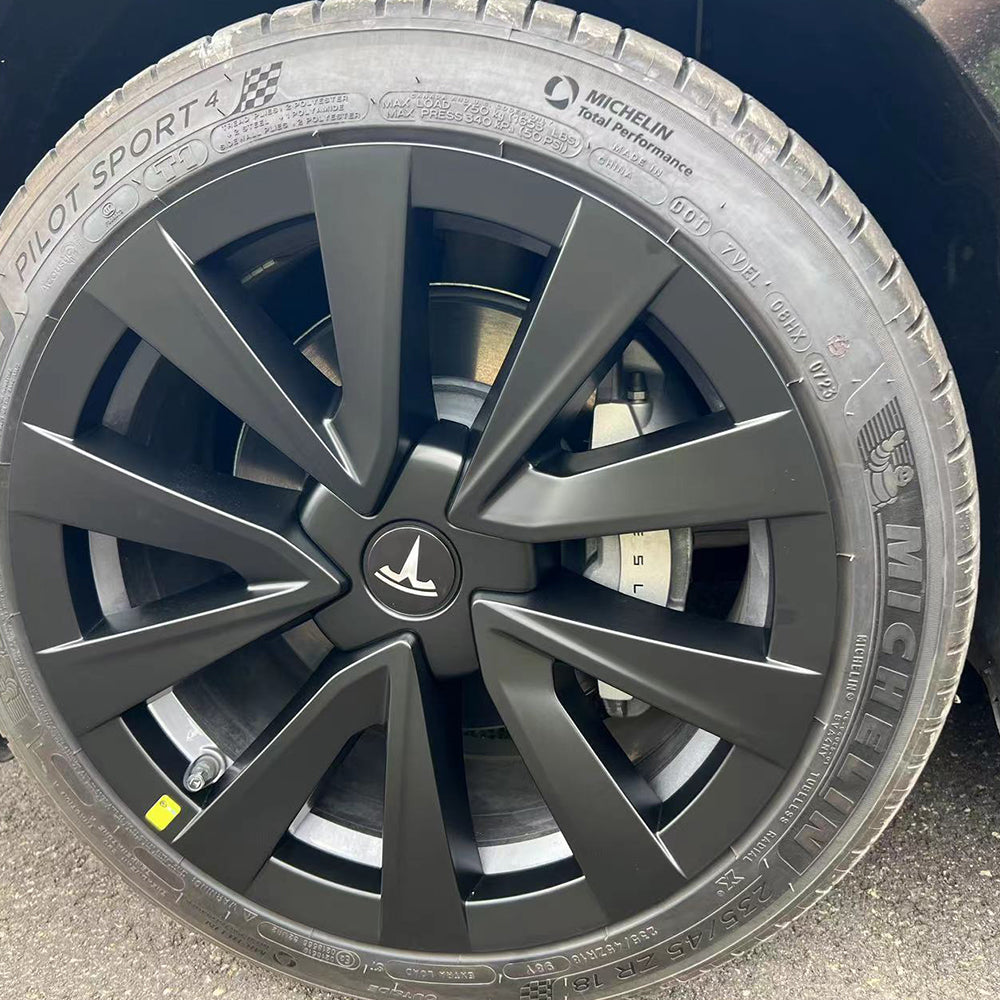 EVBASE Tesla Model 3 Wheel Covers 18inch Wheel Caps Inspired by Model 3 Sport Wheels