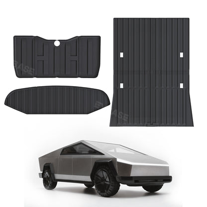 Tesla Cybertruck Frunk Truck Bed Mat Cargo Liner All Weather Rugged Liner Cargo Cover Mat