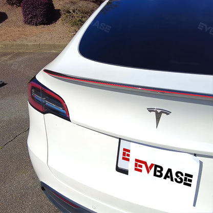 2023 EVBASE Tesla rosso fibra di carbonio Spoiler ala per il modello 3 Y