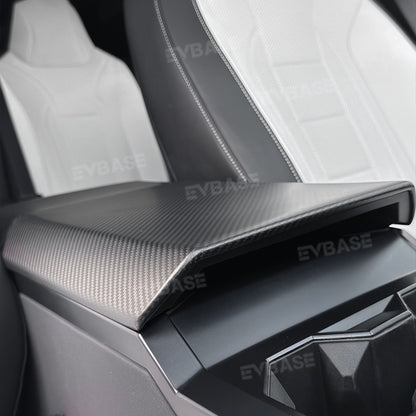 Tesla Cybertruck Armrest Box Cover Real Carbon Fiber Center Console Overlay Protection Trim