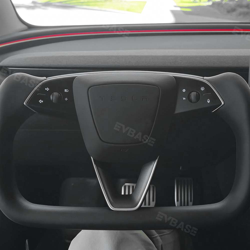 New Model 3 Highland Yoke Steering Wheel Inspired by Tesla Model X/S Yoke Style EVBASE