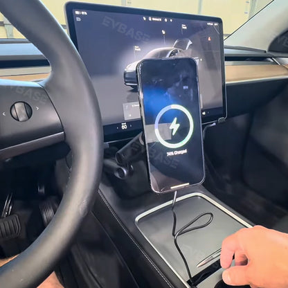 Tesla Model 3 Y 2-in-1 Gravity Lock Phone Mount Under Screen Tesla Accessories