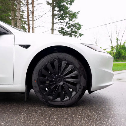 Model 3 Highland Wheels Covers Hub Caps Matte Black 18inch for Tesla Exterior Accessories EVBASE