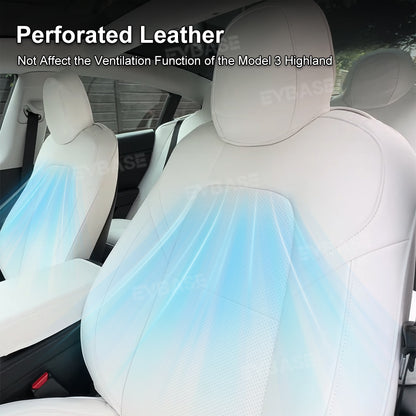 EVBASE Custom Seat Covers NAPPA Leather Interior Accessories For Tesla Model 3/Y