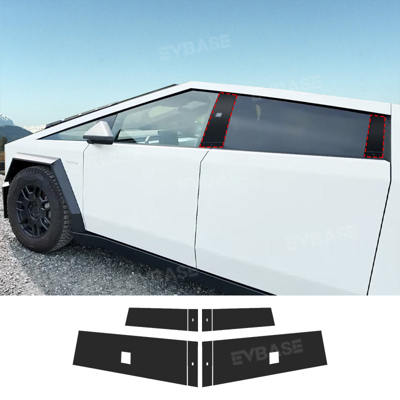 Tesla Cybertruck Window B C Pillar PPF Door Buttons Paint Protection Film Stickers Decal B C Pillar Cover