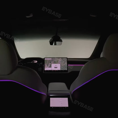 Tesla Model X Ambient Light Laser Carving RGB 128-Colors Tesla Ambient Lighting Kit