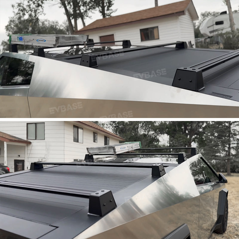 Tesla Cybertruck Roof Rack Cross Bars Cargo Rack Rails EVBASE