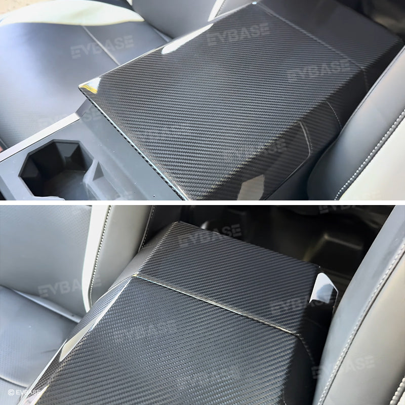 Tesla Cybertruck Rear Screen Frame Cover Real Carbon Fiber Rear Air Vent Protective Cover