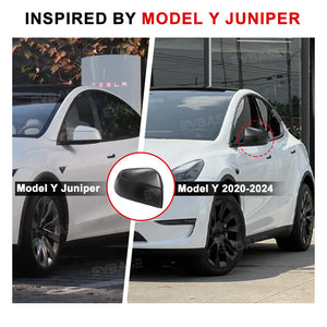 Tesla Model Y Side Mirror Covers Real Carbon Fiber Trim Overlays Protective Cover Rearview Caps Inspired By Model Y Juniper