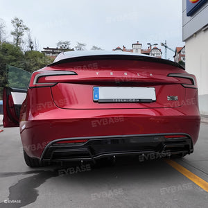 Tesla Model 3/Y/3 Highland Rear Bumper Lip Wing Spoiler Diffuser ABS Sport Body Kit