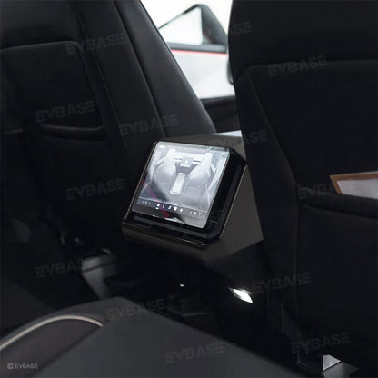 Tesla Cybertruck Rear Screen Overlay Real Carbon Fiber Display Frame Cover Backseat Air Vent Protection