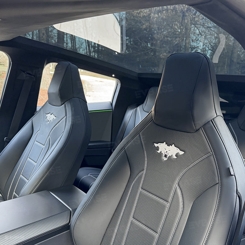 Tesla Cybertruck Seat Covers With Cyberbeast Style Full Coverage Custom Seat Protector NAPPA Leather