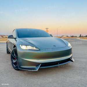 EVBASE Tesla Model Y Front Bumper Lip Fascia Front Lip Spoiler ABS Sport Body Kit Front Apron Model 3