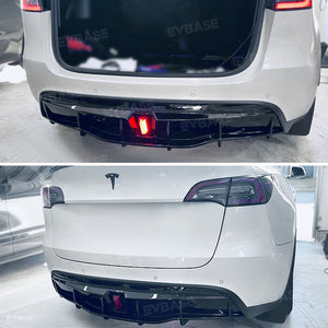 Tesla Model Y/3 Rear Bumper Lip Wing Spoiler Diffuser ABS Sport Body Kit