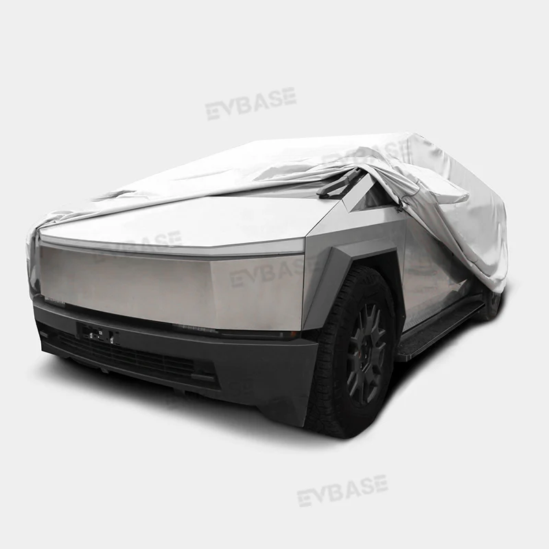 Tesla Cybertruck Full Car Covers Waterproof Sliver Coating All Weather Outdoor Protection Exterior Accessories