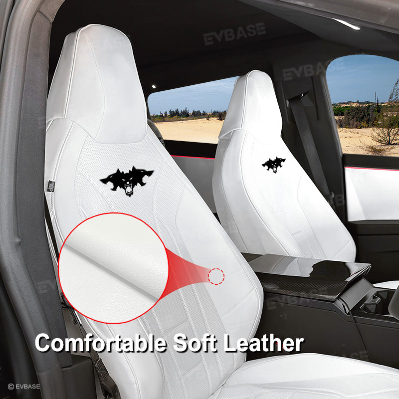 Tesla Cybertruck Seat Covers With Cyberbeast Style Full Coverage Custom Seat Protector NAPPA Leather