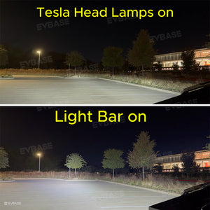 Tesla Cybertruck LED Light Bar 52" Truck Roof Off-Road Top Fog Lamp Driving Light Flood Spot Beam