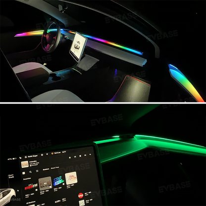 EVBASE Model 3 Y Ambient Light Kits Streamer Tesla Interior LED Lighting Accessories