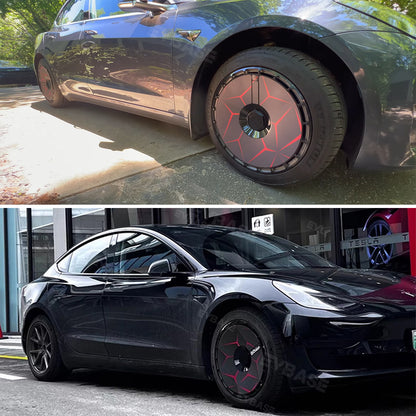 DIY Tesla Model 3/Y Custom Graphic Aerodisc Wheel Covers 4PCS 18/19/20Inch Full Coverage