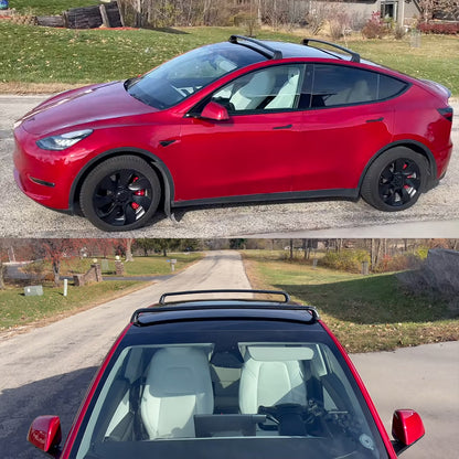 Tesla Model 3 Y Crossbar Roof Rack Lockable Cargo Carrier 2PCS