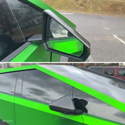 Tesla Cybertruck Side Mirror Covers Real Carbon Fiber Rearview Mirror Caps Trim Protective Cover