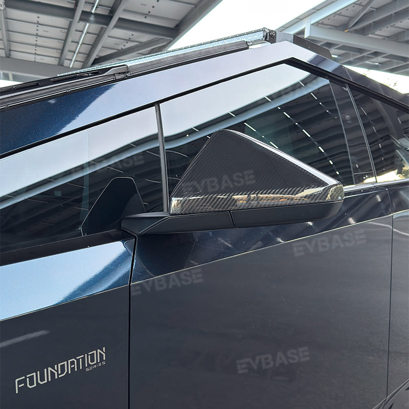 Tesla Cybertruck Side Mirror Covers Real Carbon Fiber Rearview Mirror Caps Trim Protective Cover