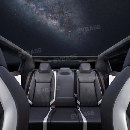 Tesla Cybertruck Red Seat Covers NAPPA Leather Custom Seat Protector All Set Gen 3.0 With Musk's Rocket Spirit