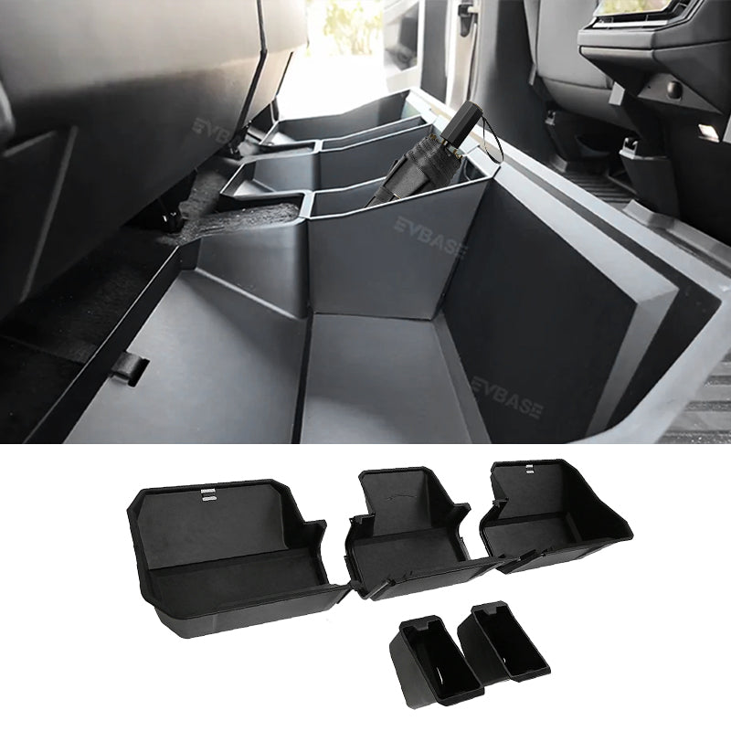 Tesla Cybertruck Underseat Storage Box ABS Organizer Bin With Dividers