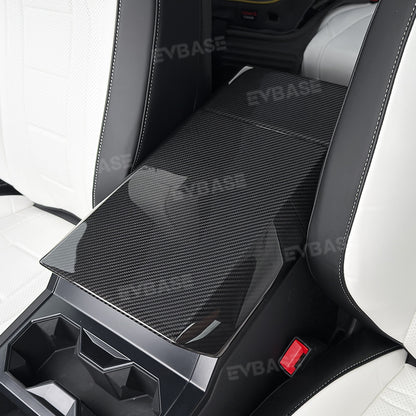 Tesla Cybertruck Real Carbon Fiber Interior Upgrade Kit Center Console Overlay Protection Trim