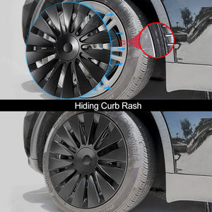 2023 Nuovi copriruota Tesla Modello Y Coperture ruote a induzione 19 pollici opaco 4PCS per ruote Gemini