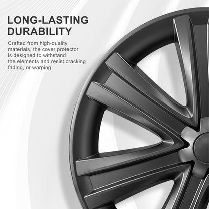 Tesla Model Y S Hub Cap Wheel Rim Cover Protector 19 Inch Matte Replacement Wheel Cover Hubcap Kit 4PCS