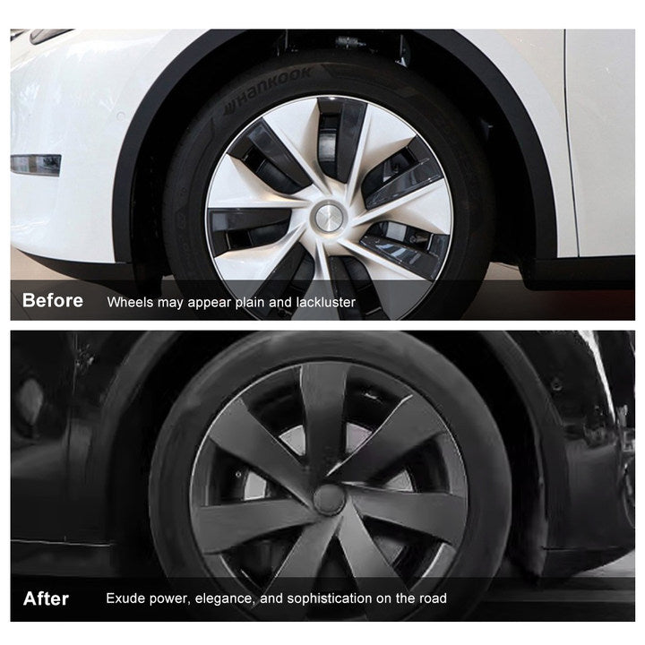 50%OFF - Tesla Model Y Wheel 19-Inch Hub Cap ABS Replacement Wheel Cover Set of 4 Matte Tesla Accessories