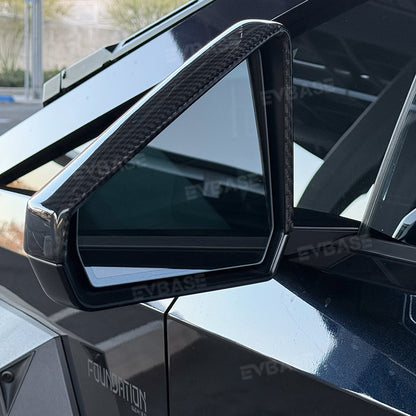 Tesla Cybertruck Side Mirror Covers Real Carbon Fiber Rearview Mirror Caps Trim Protective Cover