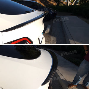 Tesla Model Y Spoiler Wing Dry Real Carbon Fiber OEM Style Inspired By Model 3 Performance Rear Splitter