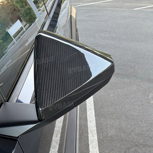 Tesla Cybertruck Side Mirror Covers Real Carbon Fiber Rearview Mirror Caps Trim Protective Cover