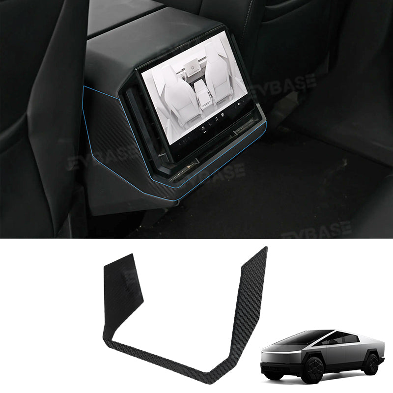 Tesla Cybertruck Real Carbon Fiber Interior Upgrade Kit Center Console Overlay Protection Trim