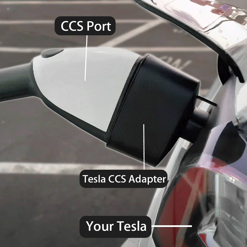  CCS to Tesla Adapter, Max 250KW Tesla CCS Adapter, 500V Power  DC Fast Charging for Tesla Model Y/3/S/X, Support Level 3 Supercharger with  CCS Plug, Tesla Charger Adapter for Tesla Owner