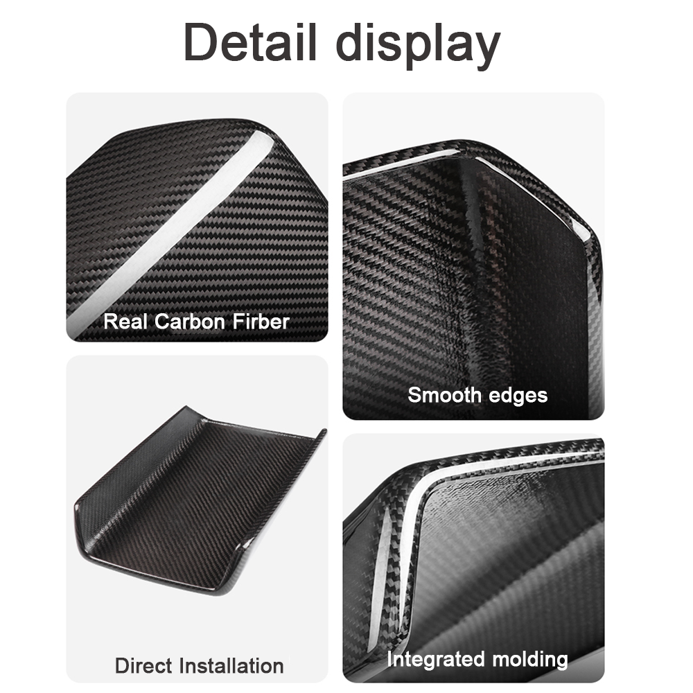 Tesla Model Y 3 Carbon Fiber Interior Accessories Central Control Armrest Box Cover