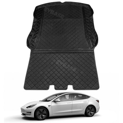 EVBASE Tesla Model 3/Y/3 Highland Trunk Mat Rear Cargo Liner Oxford Cloth Waterproof Pet Mat Floor Protector