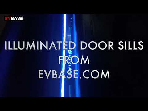 Rivian R1T R1S Illuminated Door Sill Covers  Protector LED Light Plates Trim Welcome Pedal EVBASE