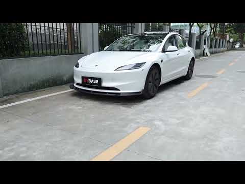 Tesla Model 3 Highland Front Bumper Lip ABS Splitter Front Apron Body Kits Spoiler Fascia 3-Stage