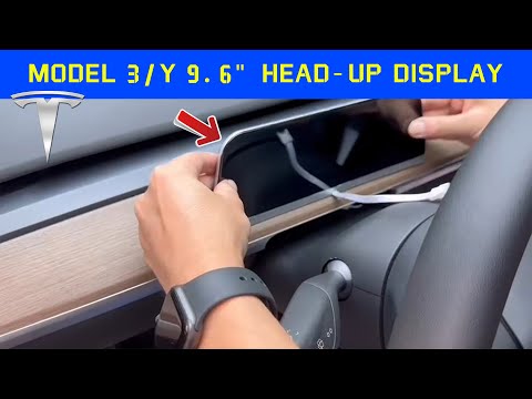 Tesla Model 3/Y/3 Highland 9.6" Dashboard Touchscreen Carplay Head-Up Display Instrument Cluster Android Auto