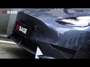 EVBASE Tesla Model Y Front Bumper Lip Fascia Front Lip Spoiler ABS Sport Body Kit Front Apron