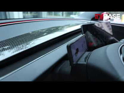 Model 3 Highland Real Carbon Fiber Dashboard Replacement Panel Tesla Interior Trim Cover EVBASE