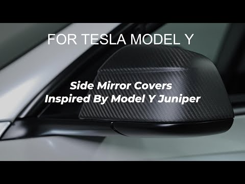 Tesla Model Y Side Mirror Covers Real Carbon Fiber Trim Overlays Protective Cover Rearview Caps Inspired By Model Y Juniper